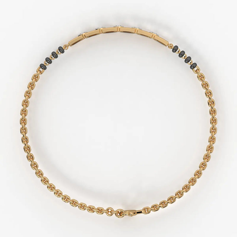 Garden Vine Geometric Mangalsutra Bracelet