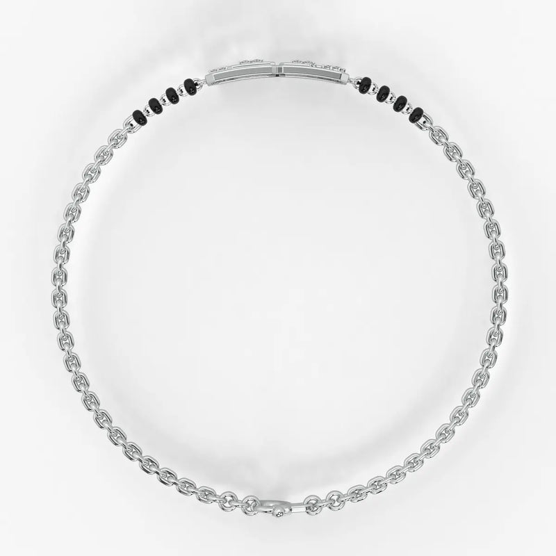 Honeycomb Diamond Mangalsutra Bracelet