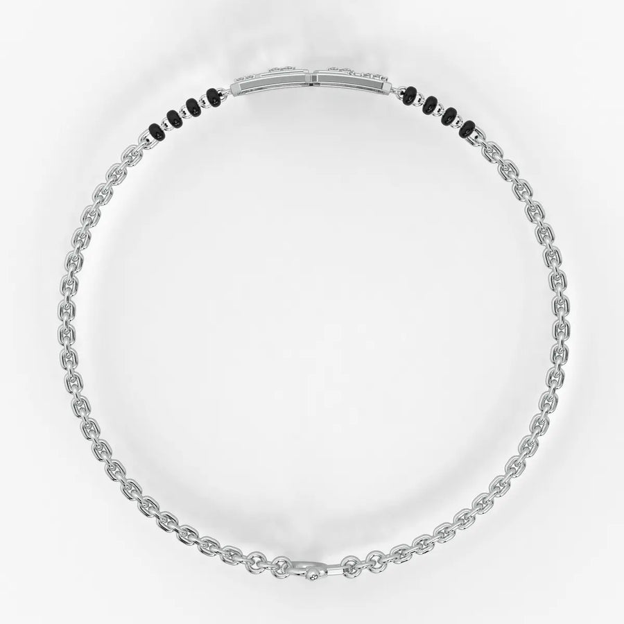 Honeycomb Diamond Mangalsutra Bracelet
