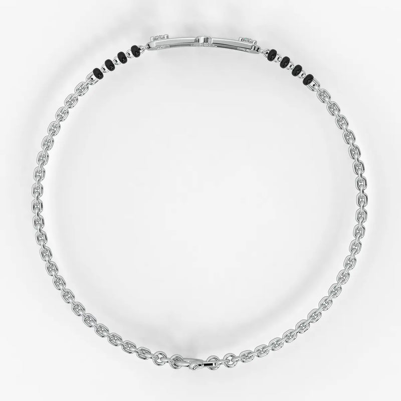 Serene Square Diamond Mangalsutra Bracelet