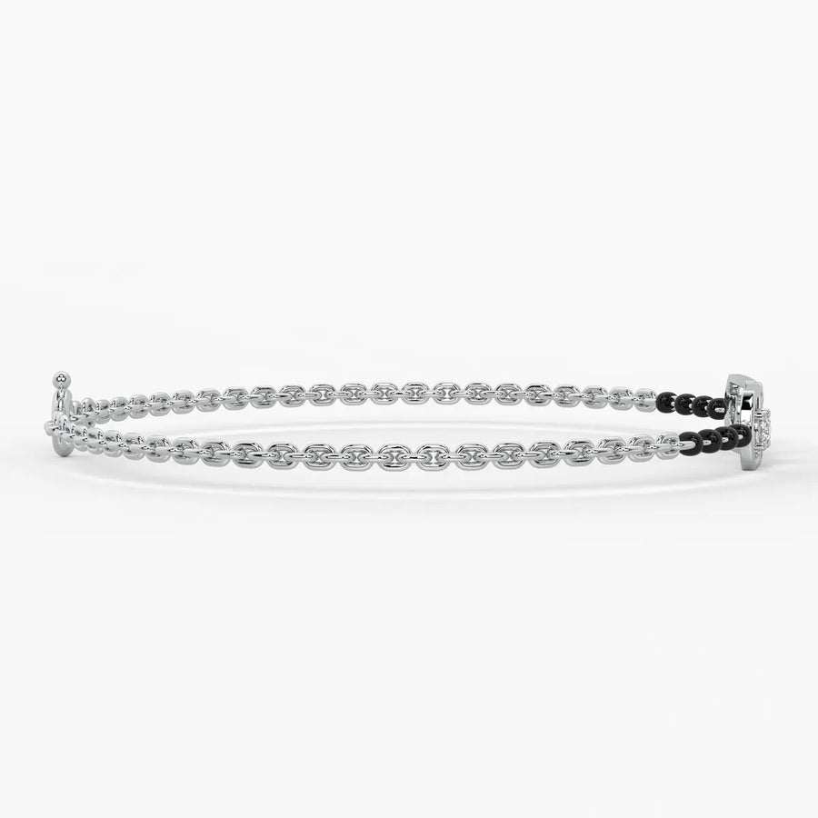 Serene Square Diamond Mangalsutra Bracelet