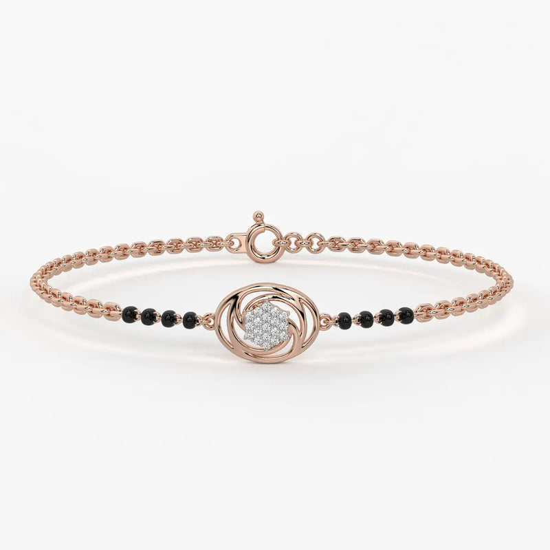 Whirlwind Floral Diamond Mangalsutra Bracelet