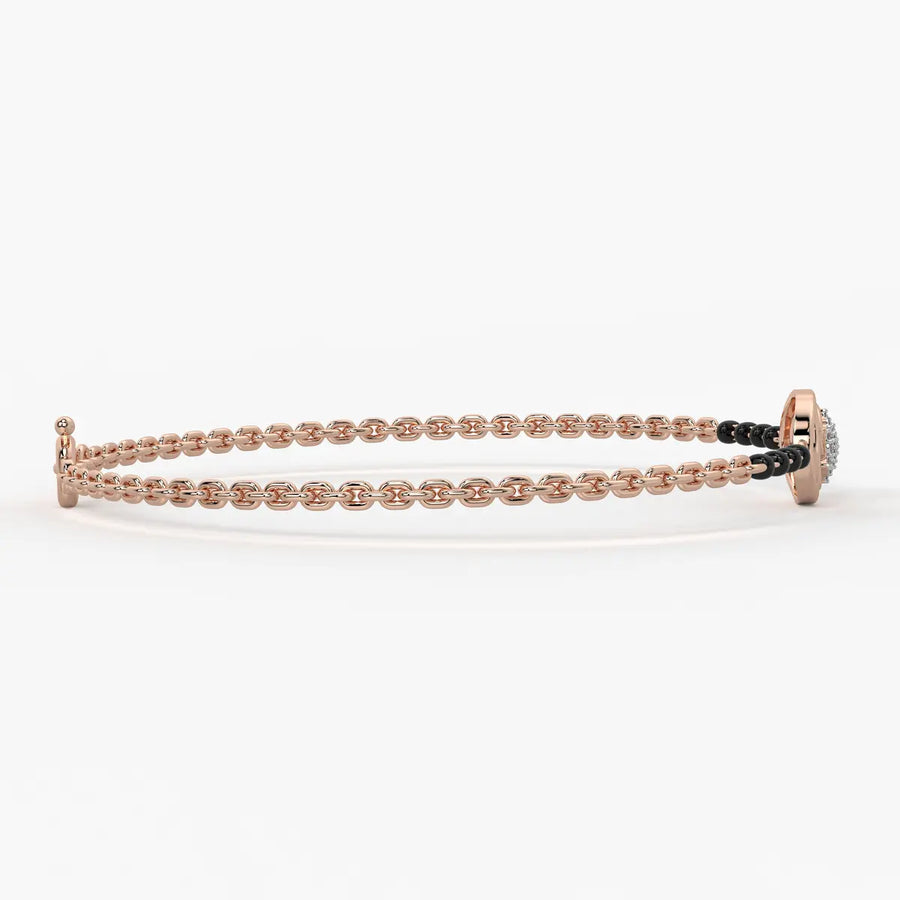 Whirlwind Floral Diamond Mangalsutra Bracelet