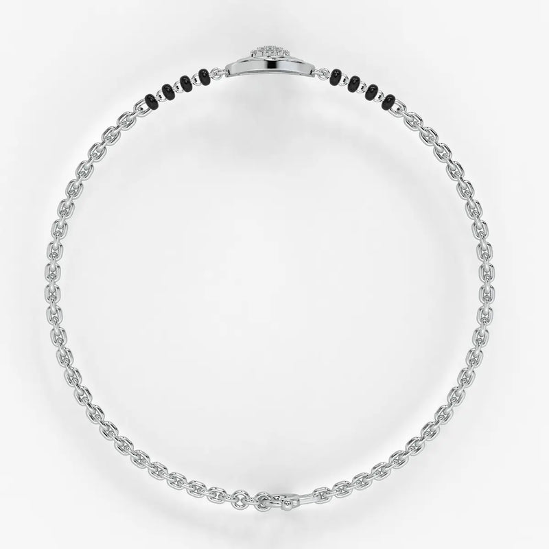 Whirlwind Floral Diamond Mangalsutra Bracelet