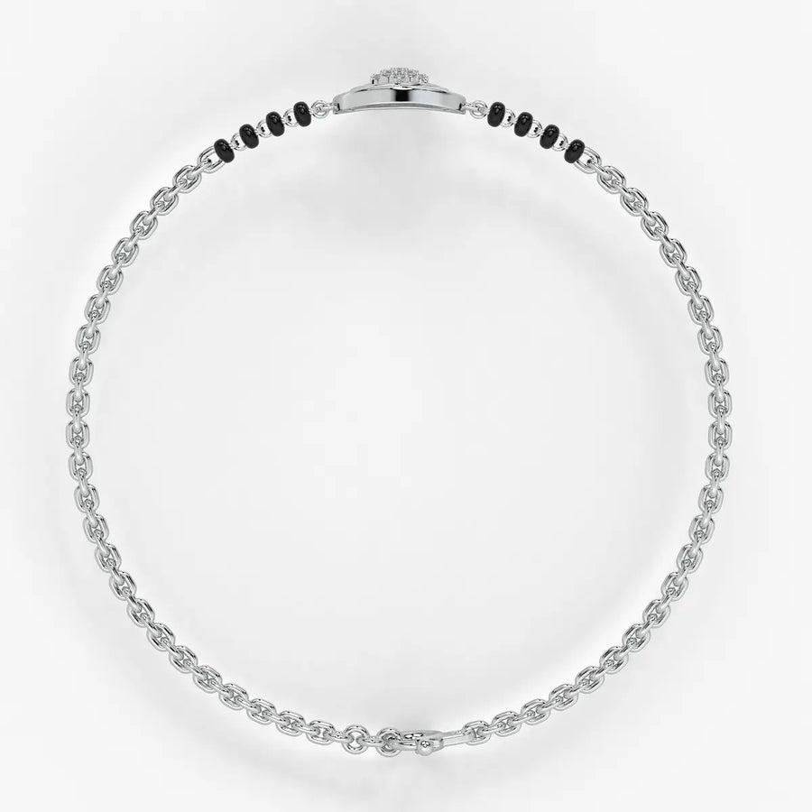 Whirlwind Floral Diamond Mangalsutra Bracelet