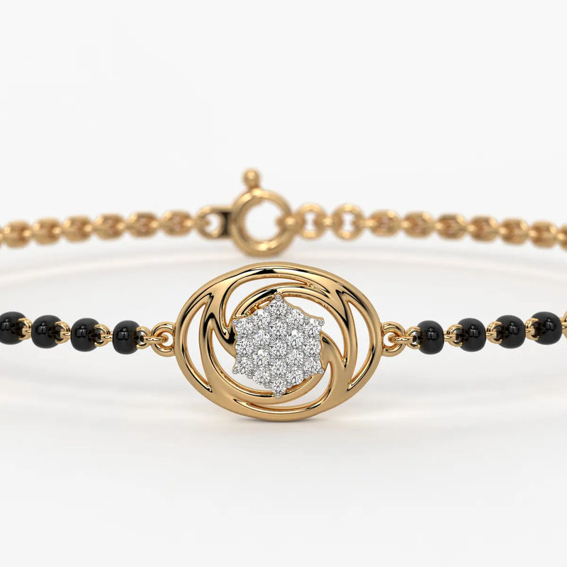 Whirlwind Floral Diamond Mangalsutra Bracelet
