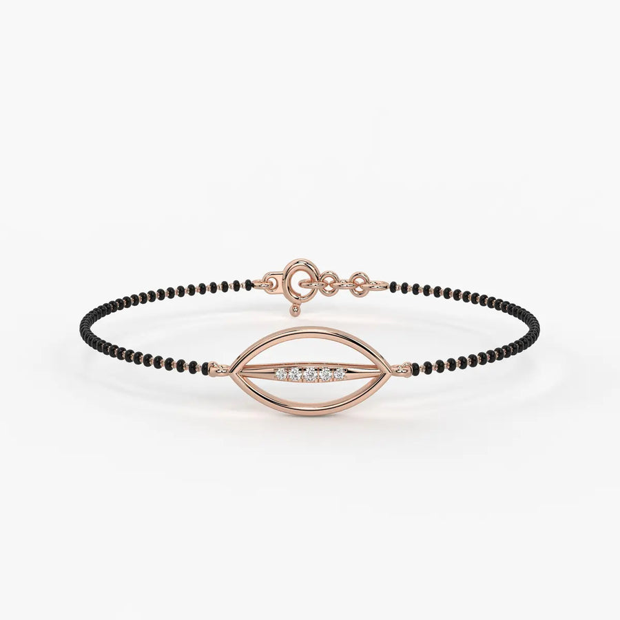 Leaf Drop Mangalsutra Bracelet