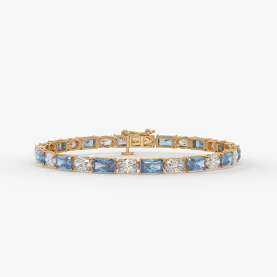 Azure Rhythm Tennis Bracelet