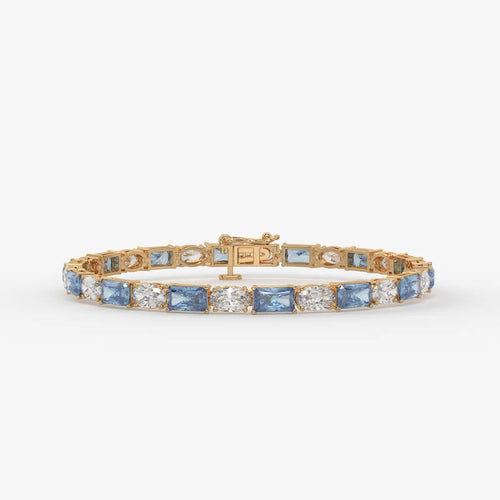 Azure Rhythm Tennis Bracelet