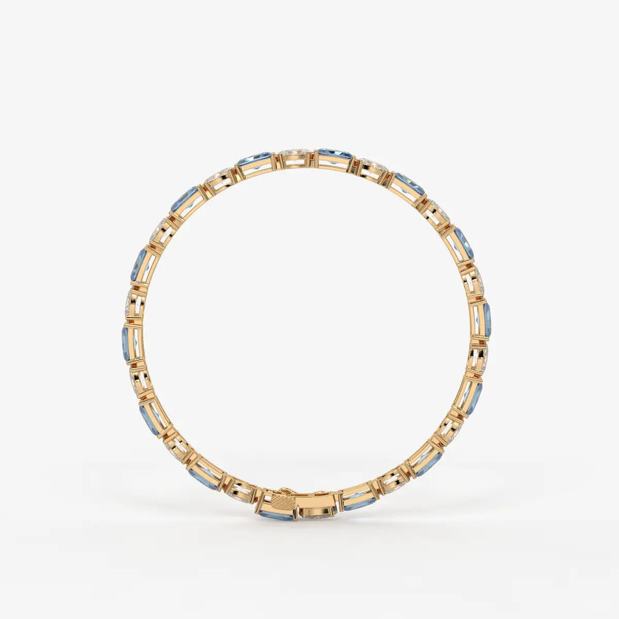 Azure Rhythm Tennis Bracelet