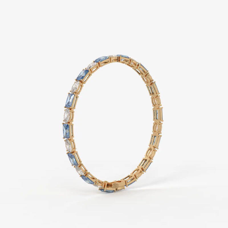 Azure Rhythm Tennis Bracelet