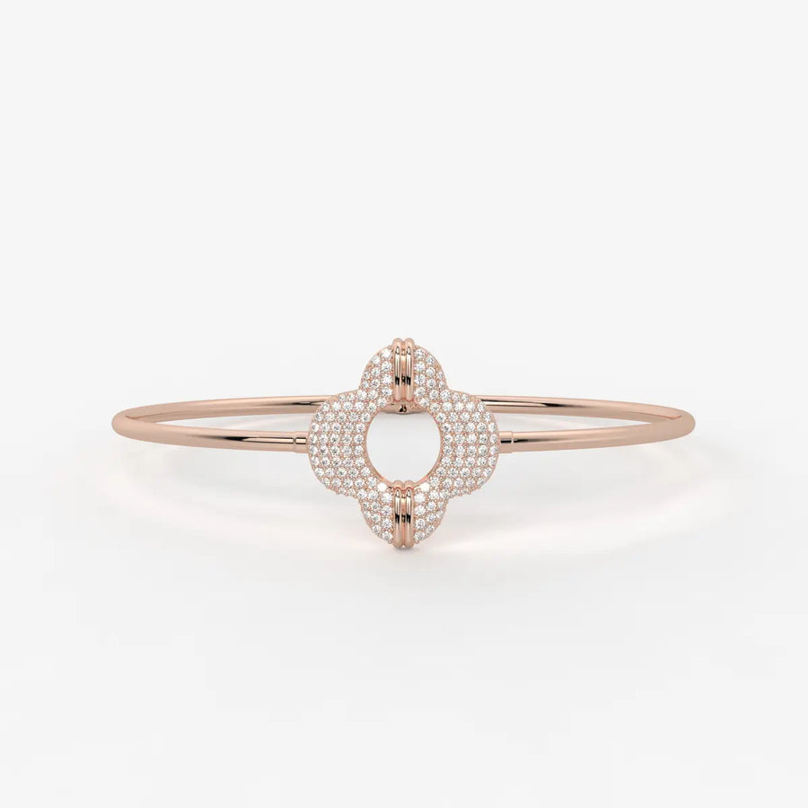 Bloom Halo Bangle Bracelet