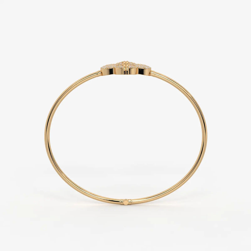 Bloom Halo Bangle Bracelet