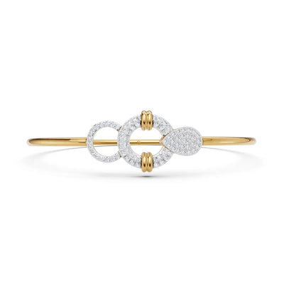 Triad Loop Diamond Cuff Bracelet