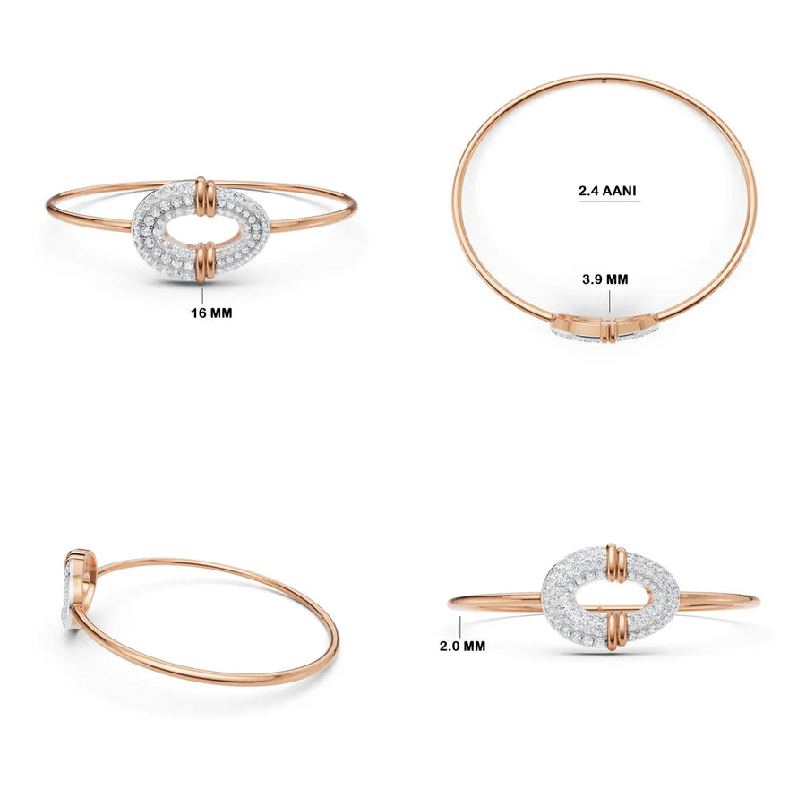 Ellipse Pave Diamond Bracelet