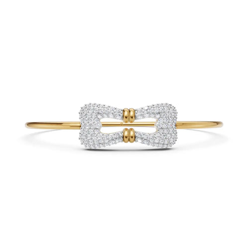 Couture Knot Pave Diamond Cuff Bracelet