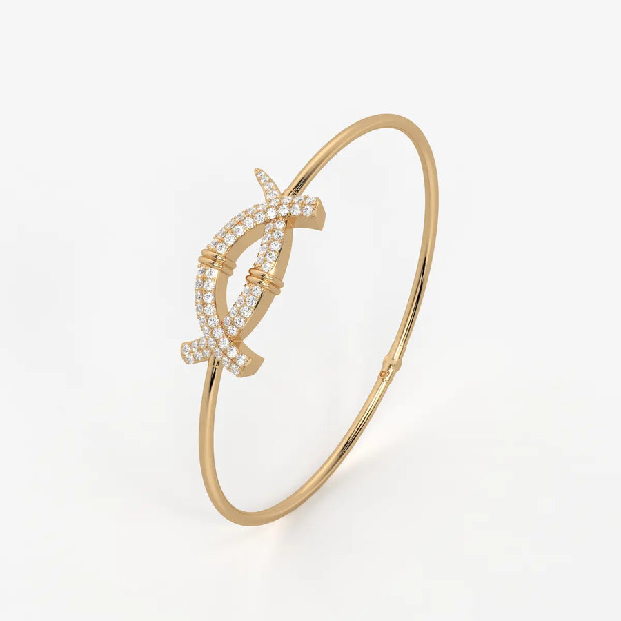 Cross Loop Designer Bracelet