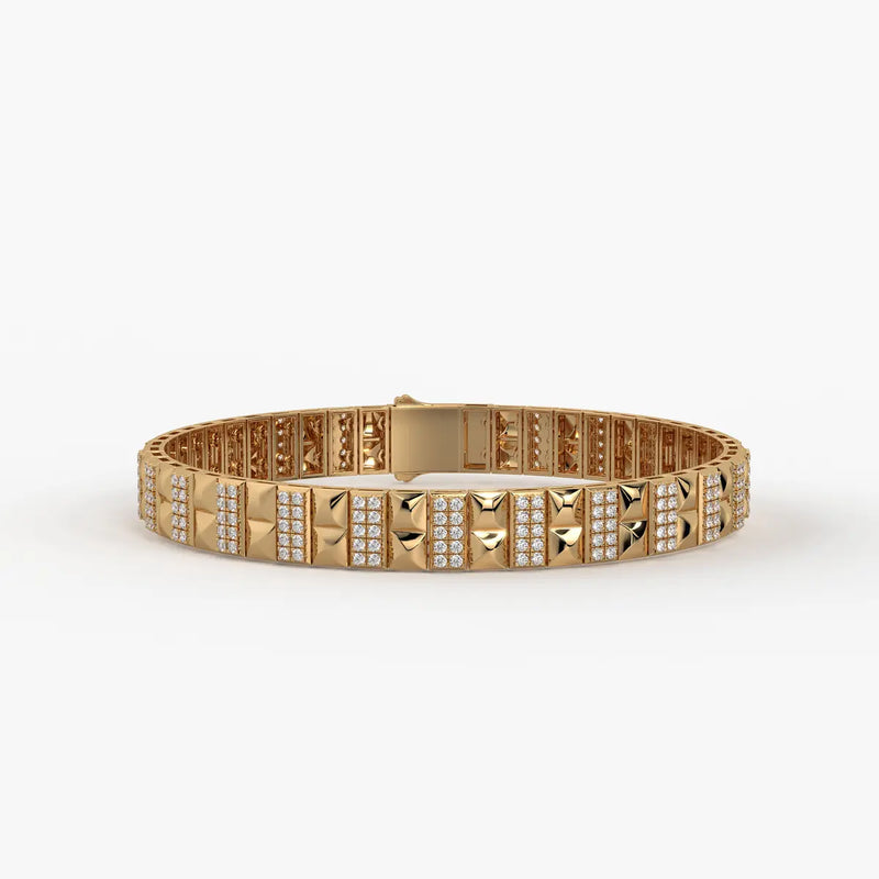 Blocara Round Diamond Gridline Bracelet