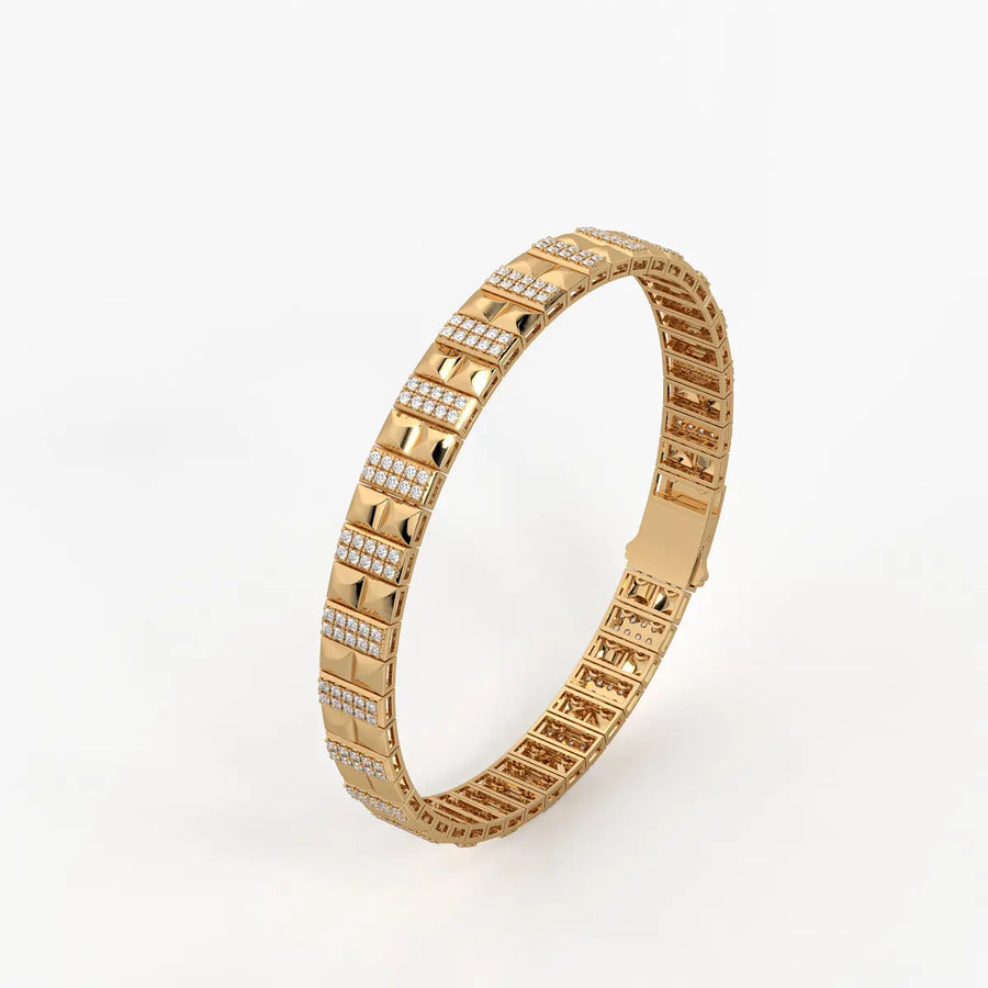 Blocara Round Diamond Gridline Bracelet