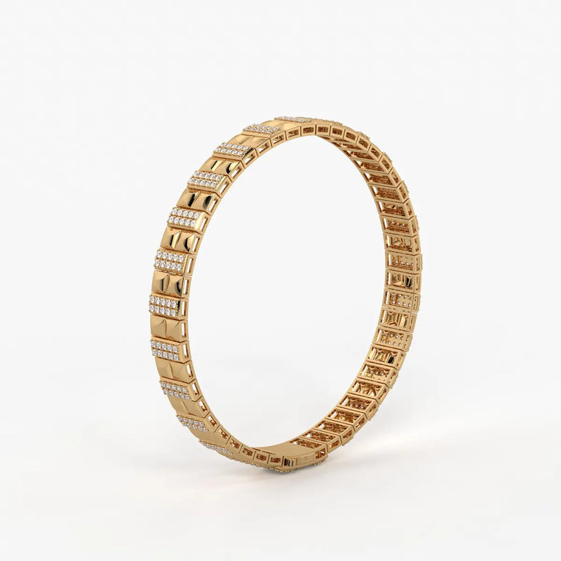 Blocara Round Diamond Gridline Bracelet
