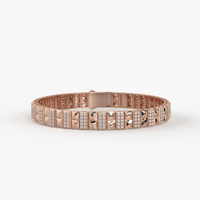 Blocara Round Diamond Gridline Bracelet