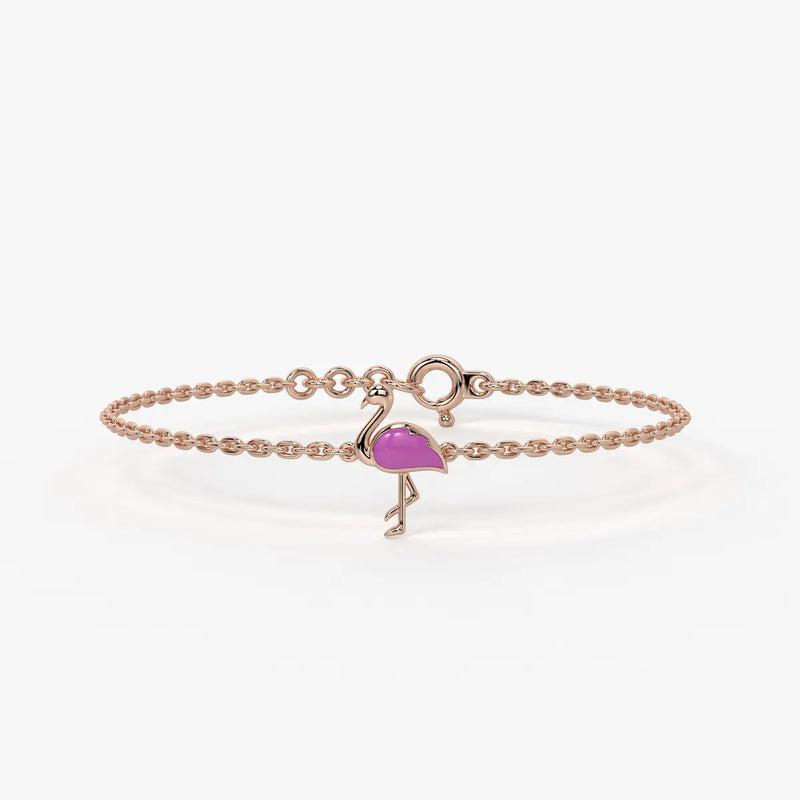 Blush Swan Flamingo Bracelet