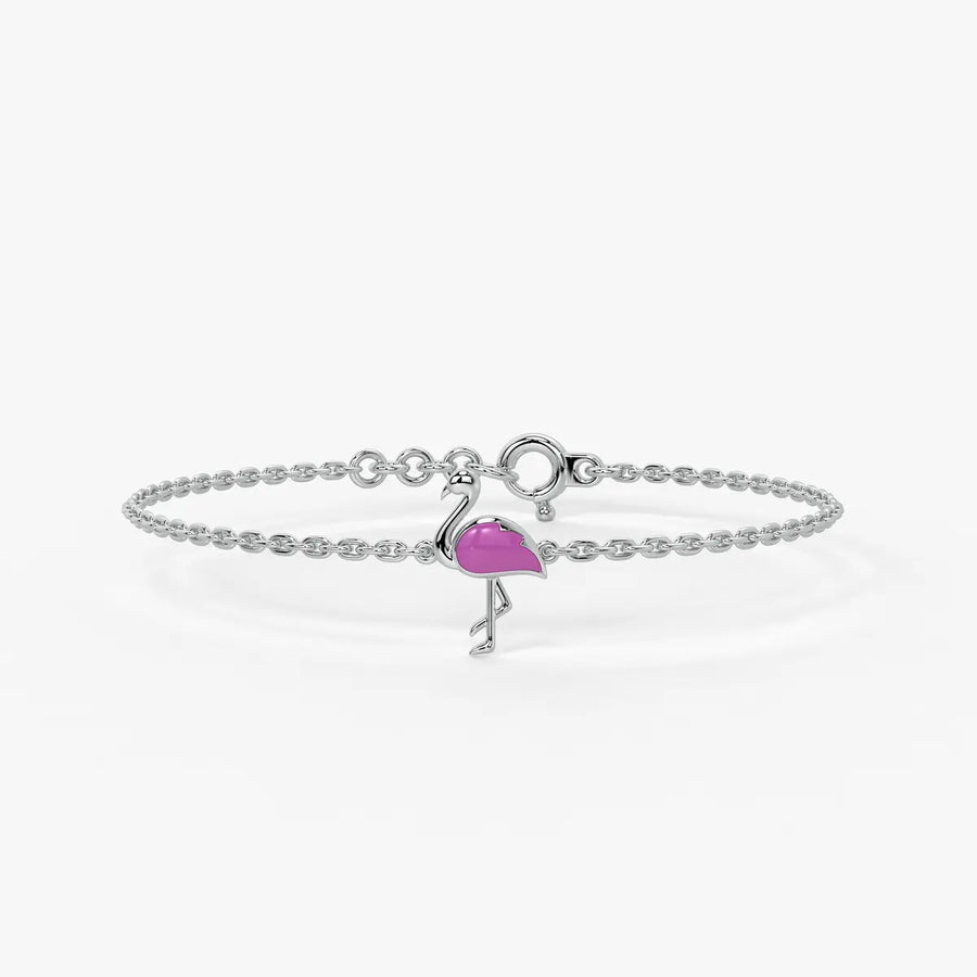 Blush Swan Flamingo Bracelet