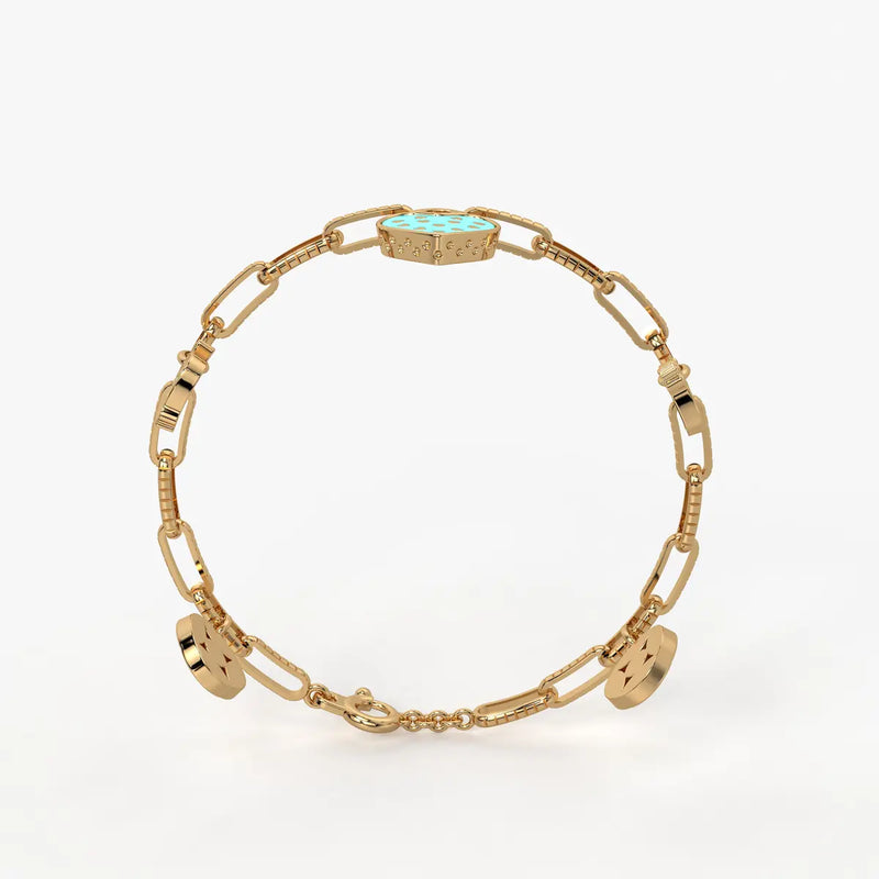 Sweetheart Charm Lock Story Bracelet