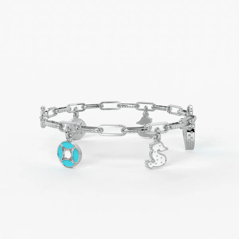 Sweetheart Charm Lock Story Bracelet