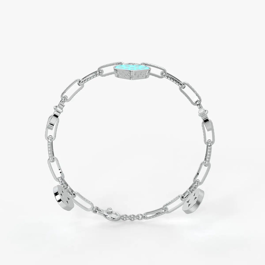 Sweetheart Charm Lock Story Bracelet