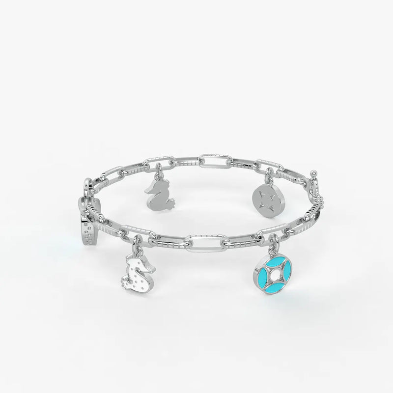 Sweetheart Charm Lock Story Bracelet