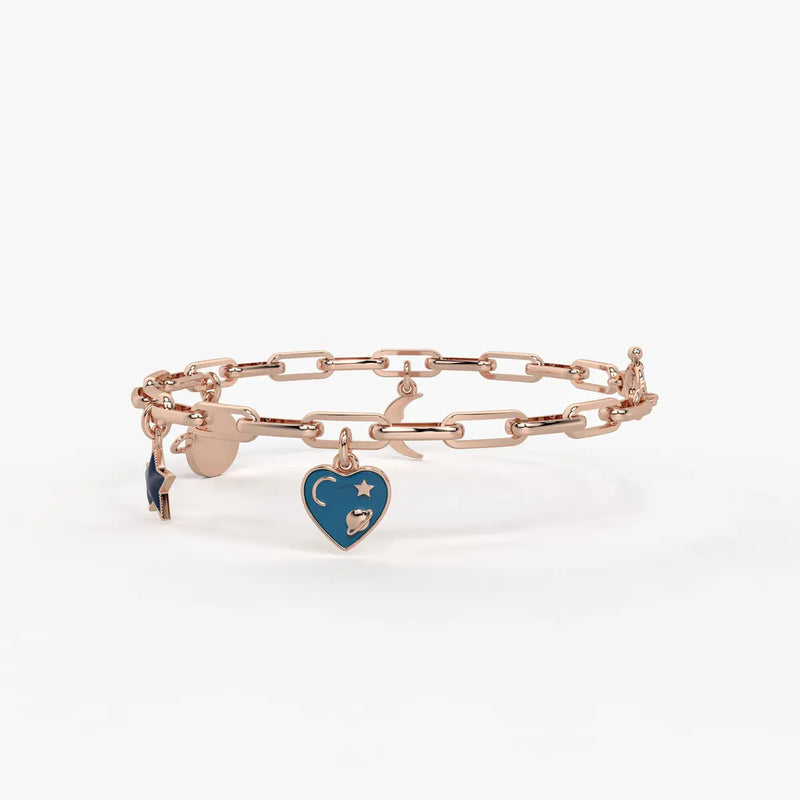 Cosmic Orbit Star Charm Bracelet