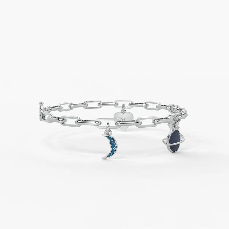 Cosmic Orbit Star Charm Bracelet