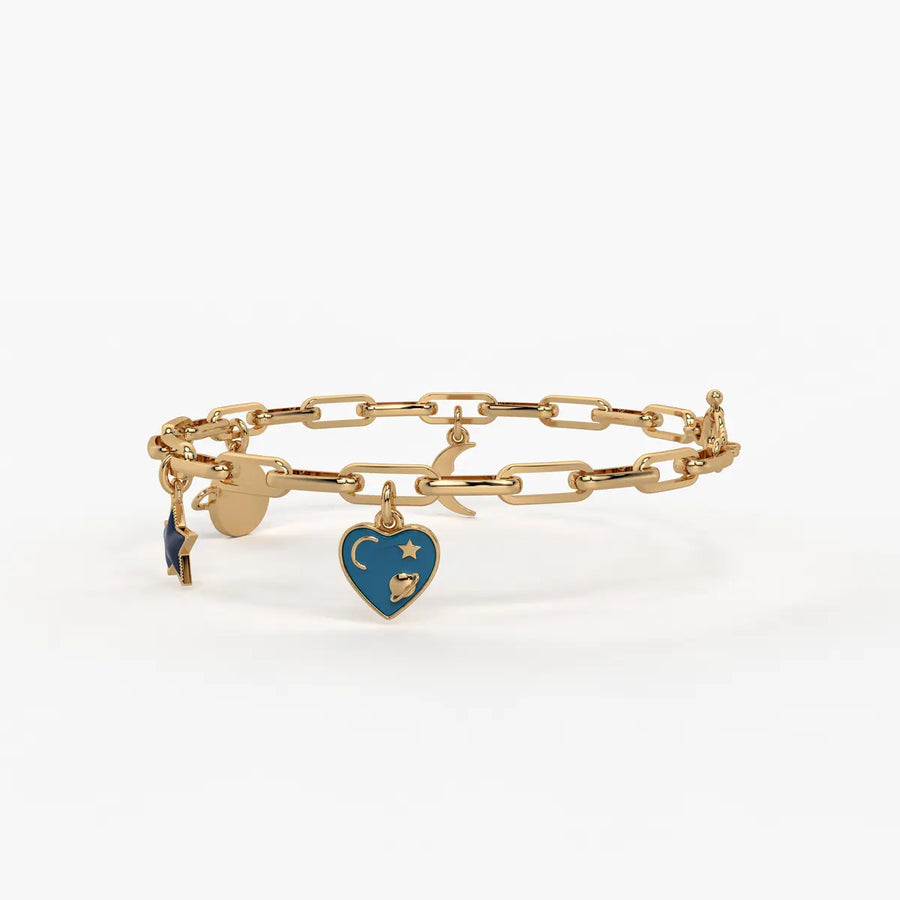 Cosmic Orbit Star Charm Bracelet