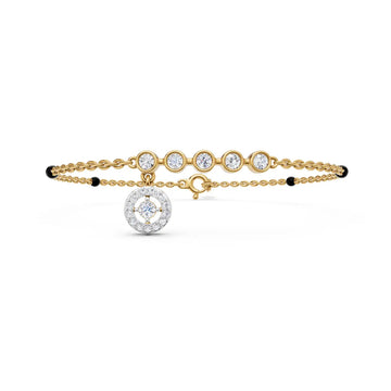 Halo Charm Mangalsutra Bracelet