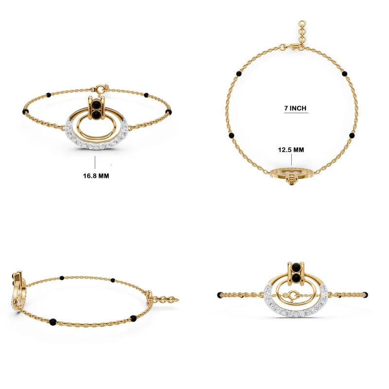 Concentric Orbit Mangalsutra Bracelet