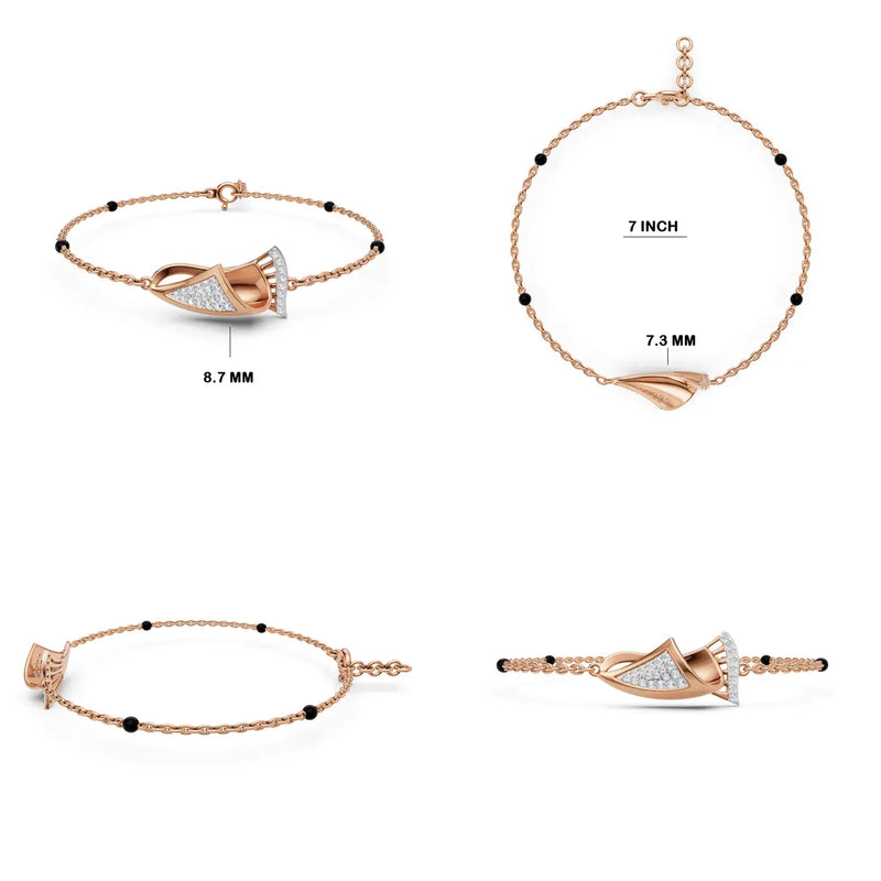 Conch Flare Mangalsutra Bracelet