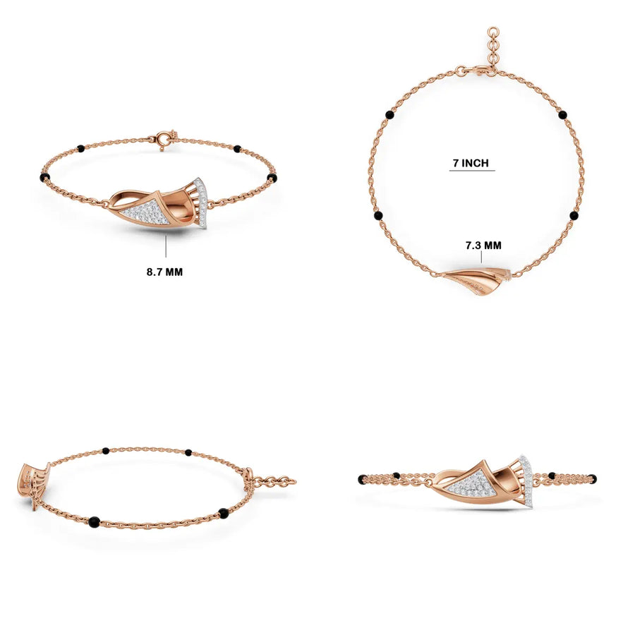 Conch Flare Mangalsutra Bracelet