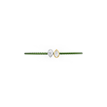 Duo Pear Bezel Band