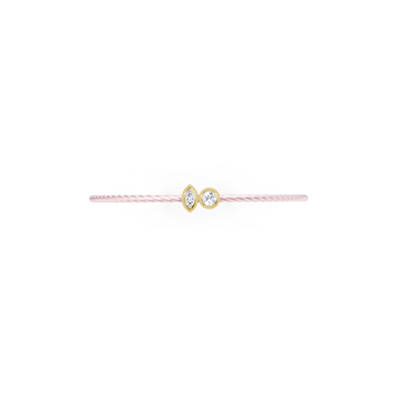 Duo Marquise Round  Bezel Band