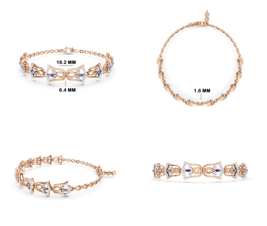 Blue Bell Diamond  Bracelet