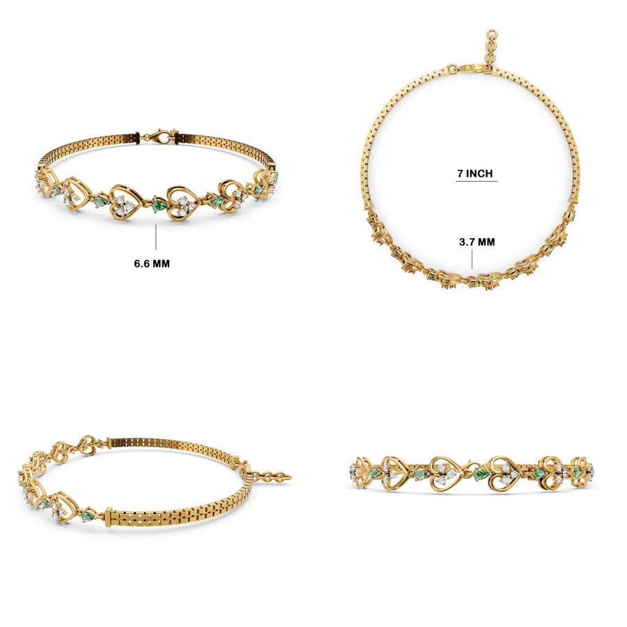 Heartwood Diamond Link Bracelet