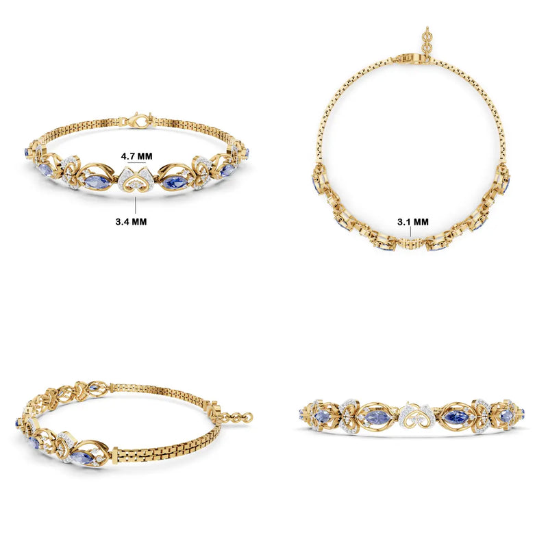Orchid Whispers Diamond Link Bracelet