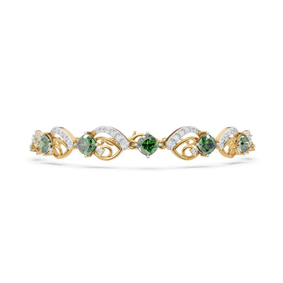 Vivante Scroll Diamond Link Bracelet