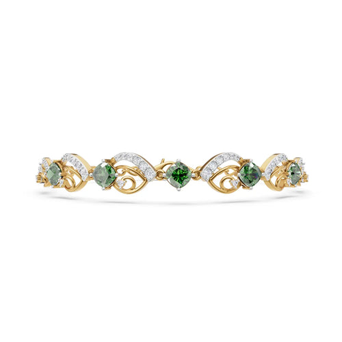 Vivante Scroll Diamond Link Bracelet