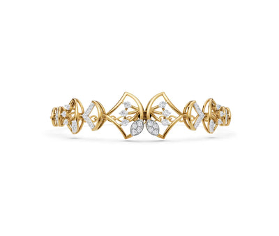 Lotus Canopy Diamond Link Bracelet