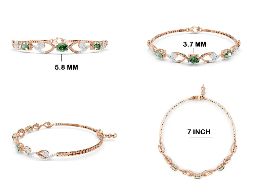 Flora Wave Diamond Link Bracelet