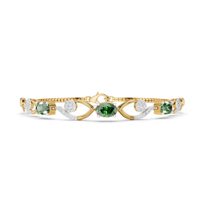 Flora Wave Diamond Link Bracelet