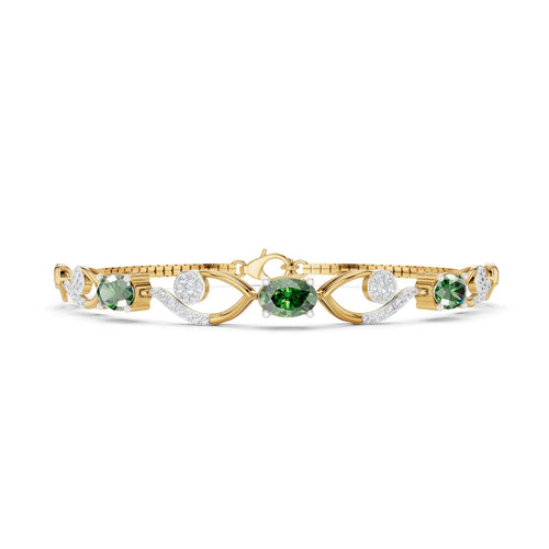 Flora Wave Diamond Link Bracelet