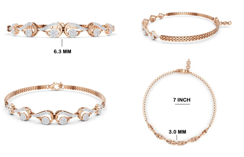 Zephyr Flutter Diamond Link Bracelet